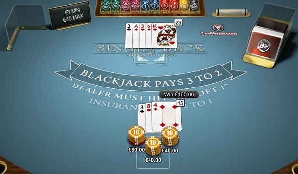 online casinos have better odds for the player at single deck blackjack